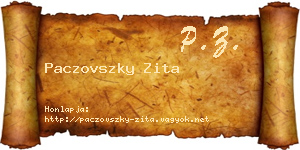Paczovszky Zita névjegykártya